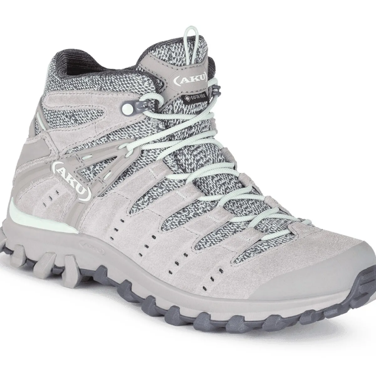 AKU Alterra Lite Mid GTX WS women's trekking shoes Light Grey/Jade Hot