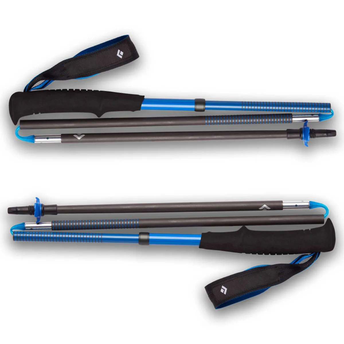 Black Diamond BD Distance Carbon Z-Pole pair of trekking poles Ultra Blue New