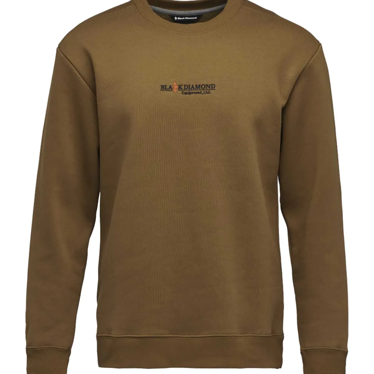 Black Diamond BD M Heritage Wordmark Crewneck men's hoody Dark Curry Best