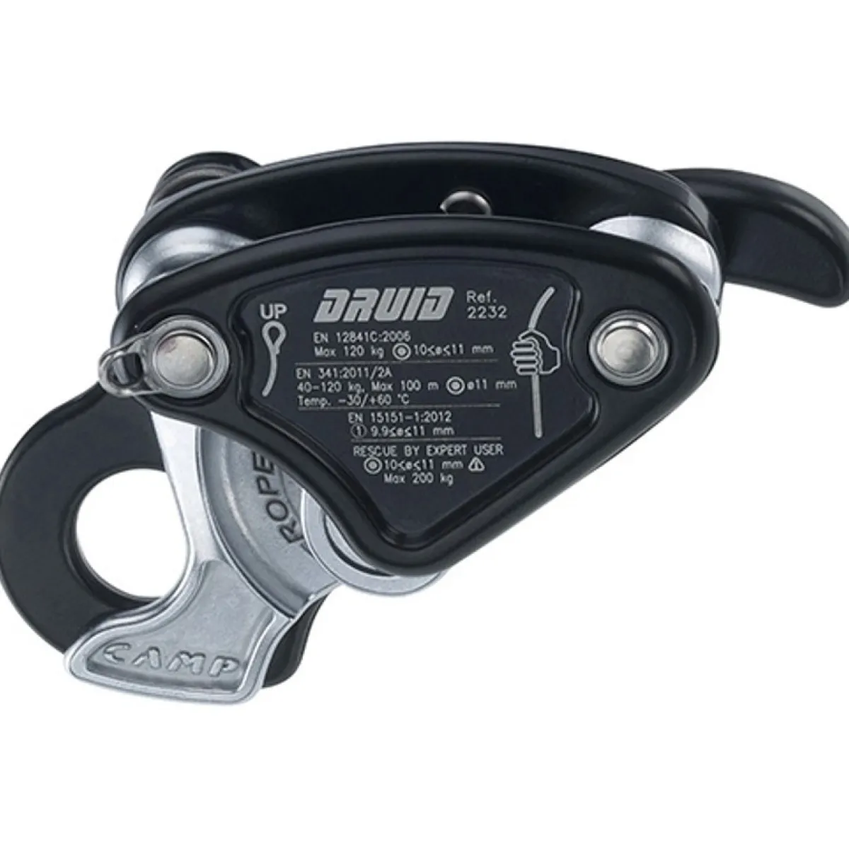 CAMP Safety Druid self-braking descender with anti-panic function for work at height Red Hot