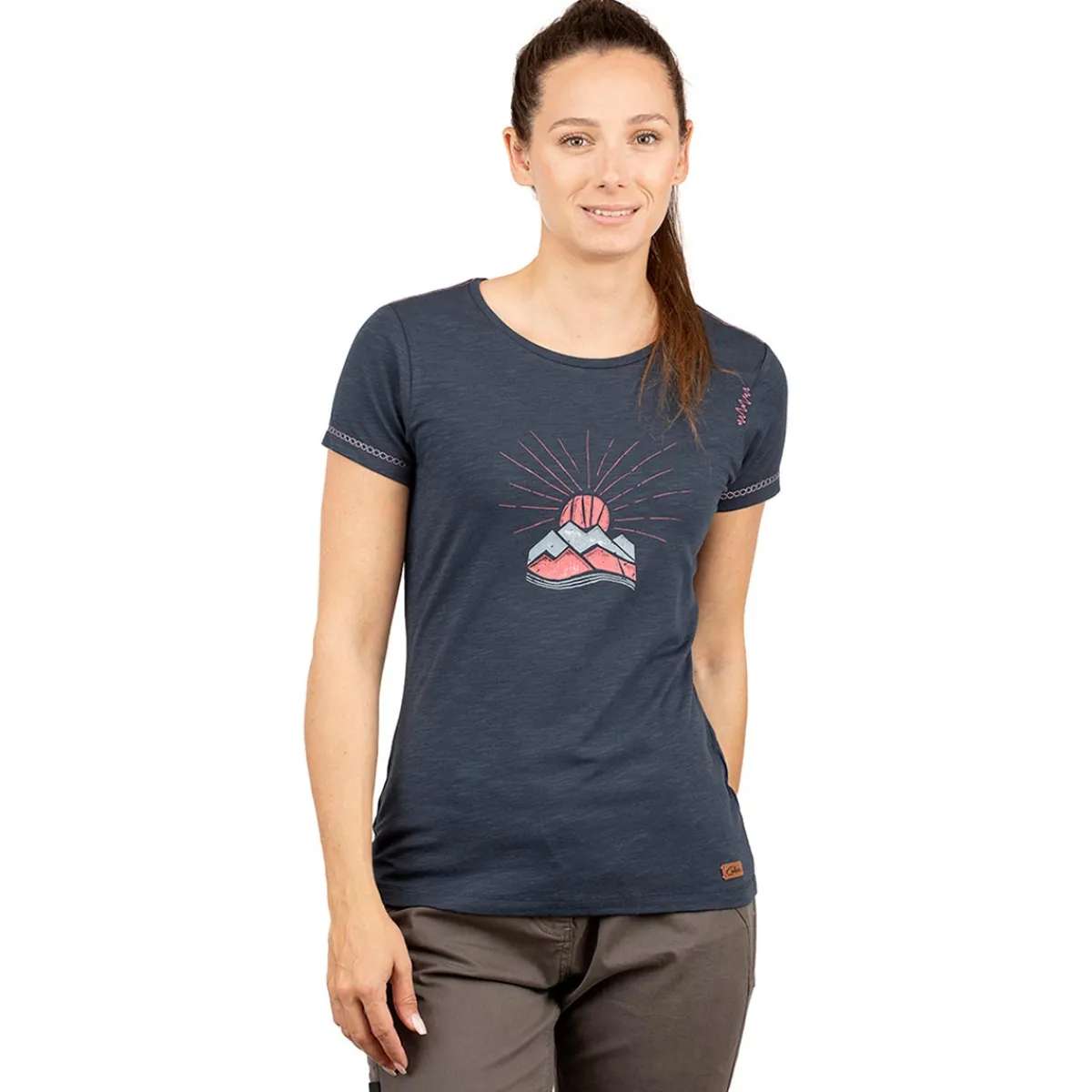 Chillaz Gandia Mountain Watercolor women's t-shirt Dark blue Shop
