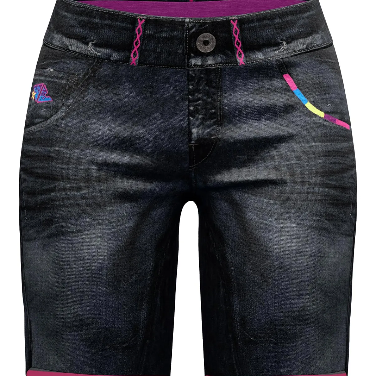 Crazy Idea Short Wonder Magic women's short pants Print Dark Jeans Best Sale