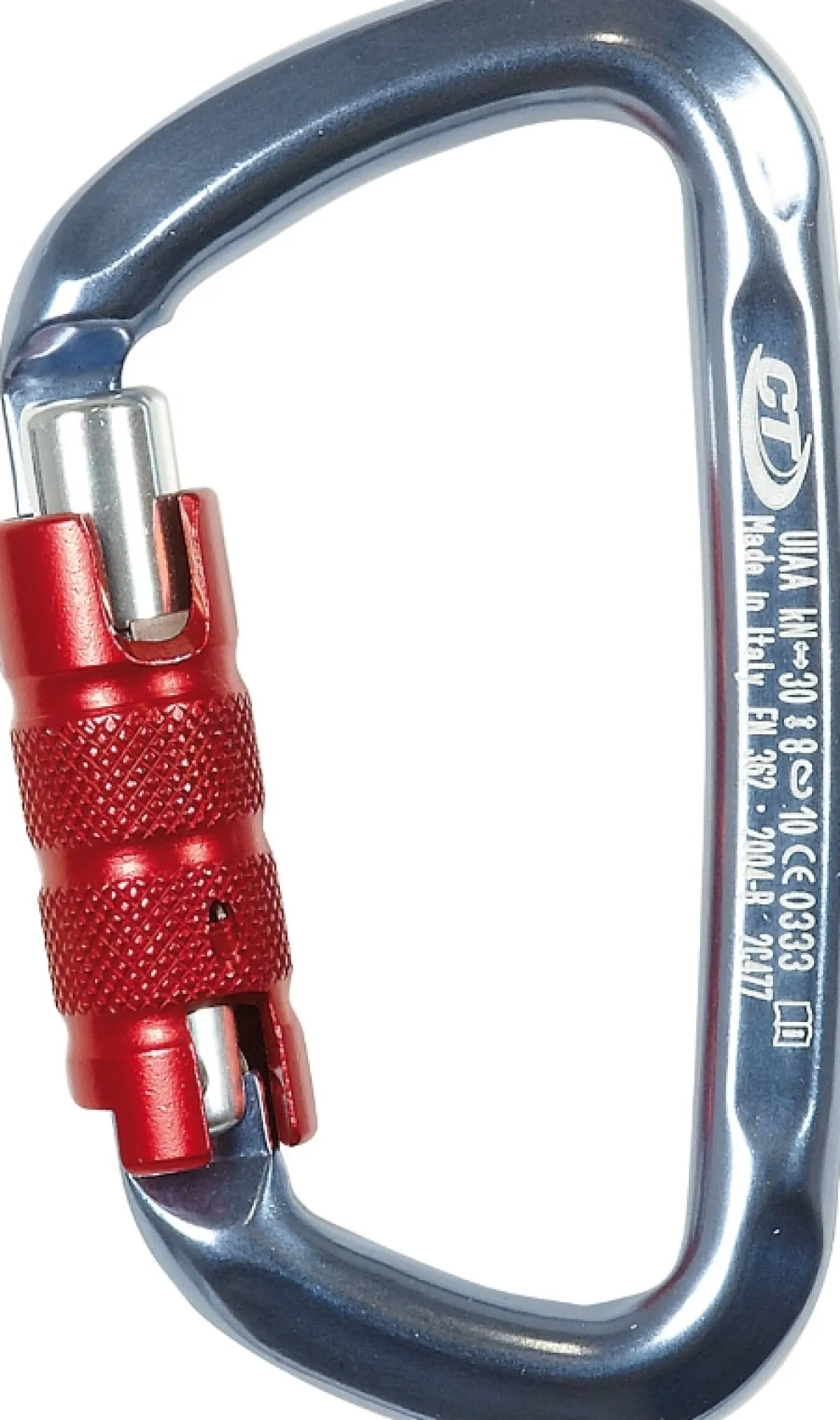 Climbing Technology CT D-Shape TG triact-lock climbing carabiner Polished Discount