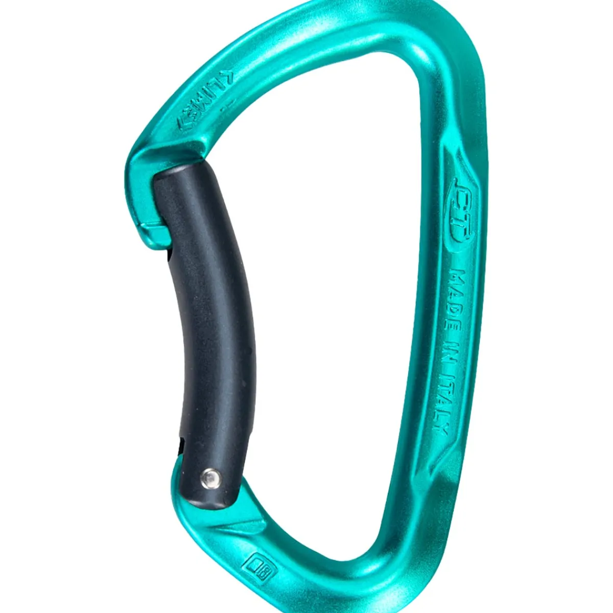 Climbing Technology CT Lime B climbing carabiner with bent gate Anthracite/Blue Clearance