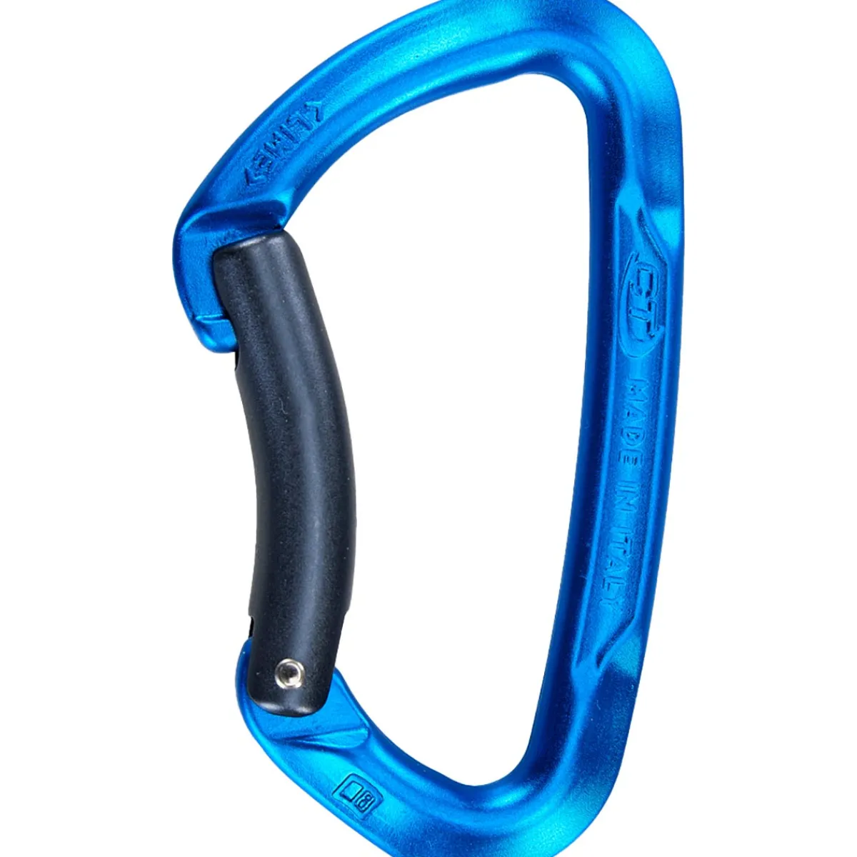 Climbing Technology CT Lime B climbing carabiner with bent gate Anthracite/Blue Clearance