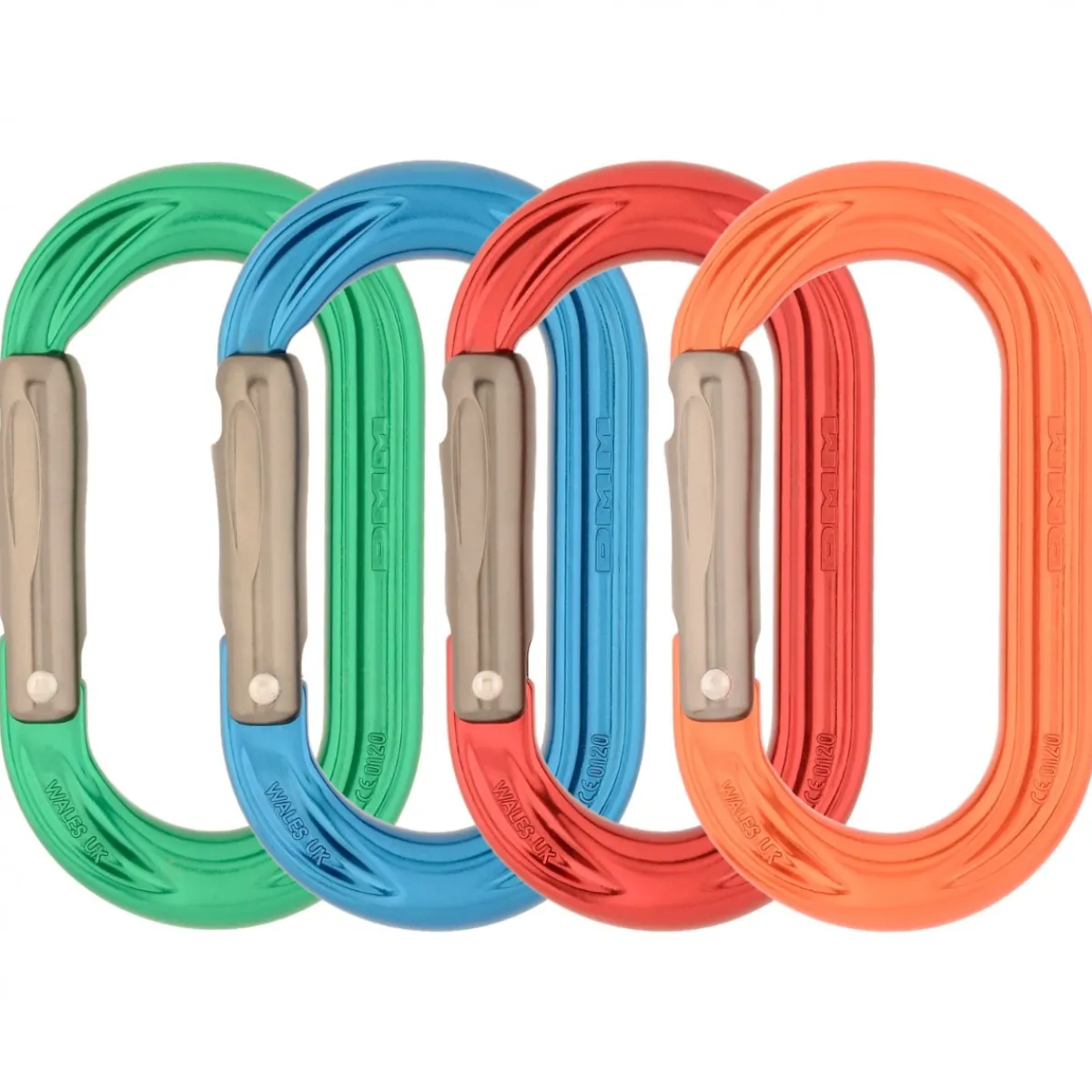 DMM PerfectO Straight Gate Rack 4 Pack Assorted Hot