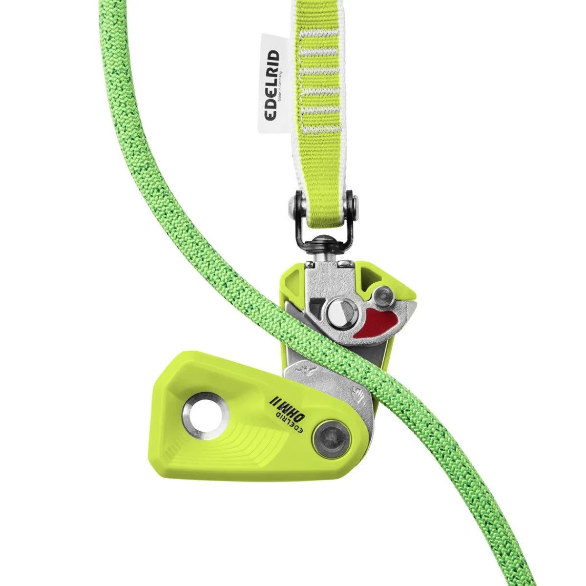 Edelrid Ohm II gym and crag climbing assisted braking resistor quickdraw New