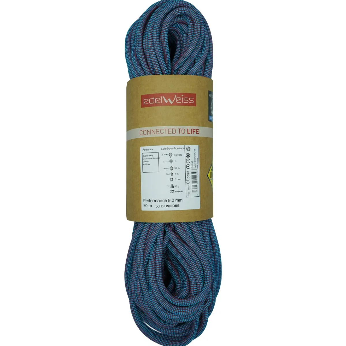 Edelweiss Performance 9.2 mm Supereverdry Unicore climbing rope Best Sale