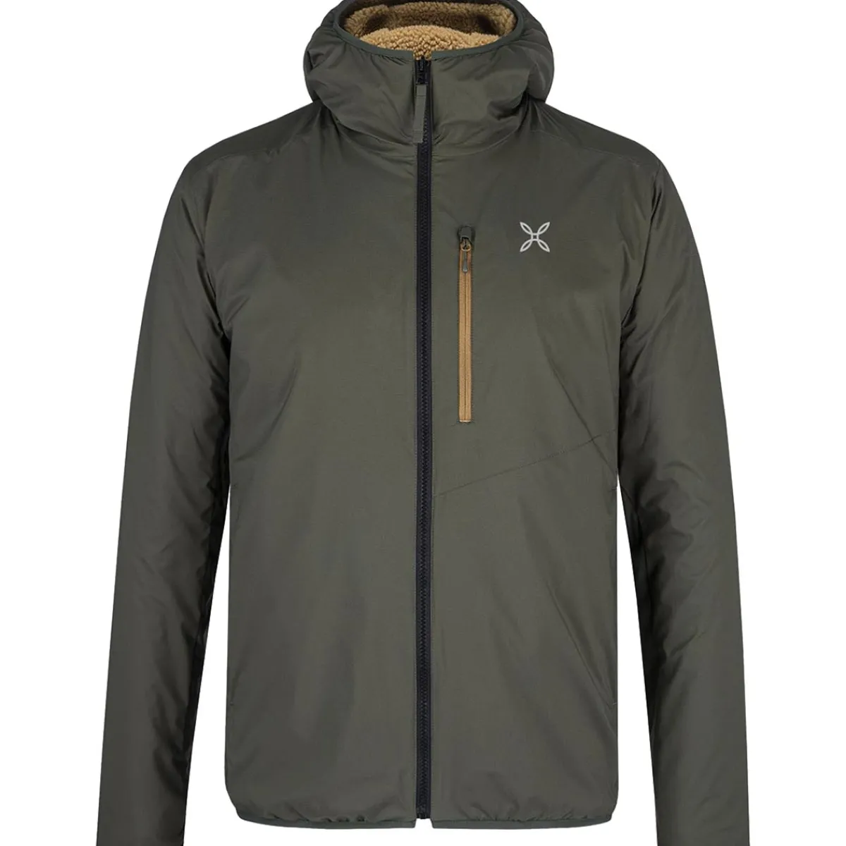 Montura Sherpa Reversible Jacket men's jacket Sage Green/Bronze Brown Fashion