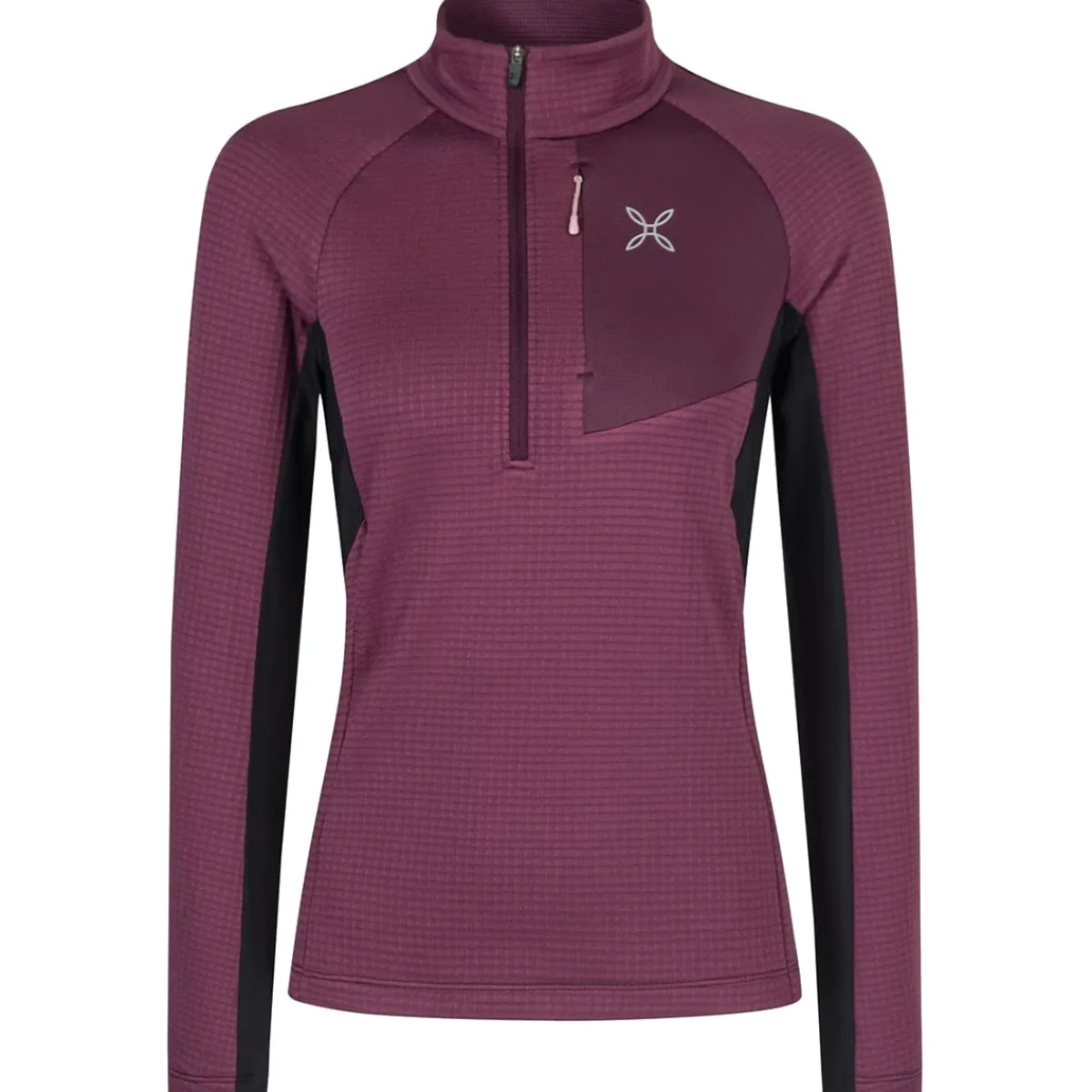 Montura Stretch Color 3 Zip Maglia W women's zip-up fleece Vinaccia/Light Rose Hot