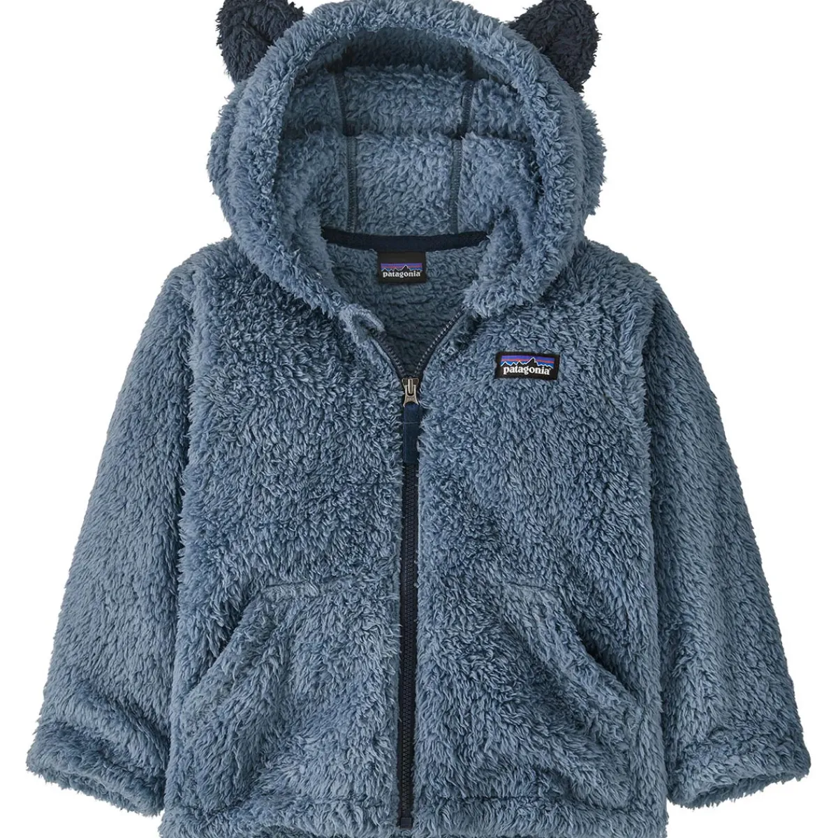 Patagonia Baby Furry Friends Hoody kids' technical polar fleece Utility Blue Hot