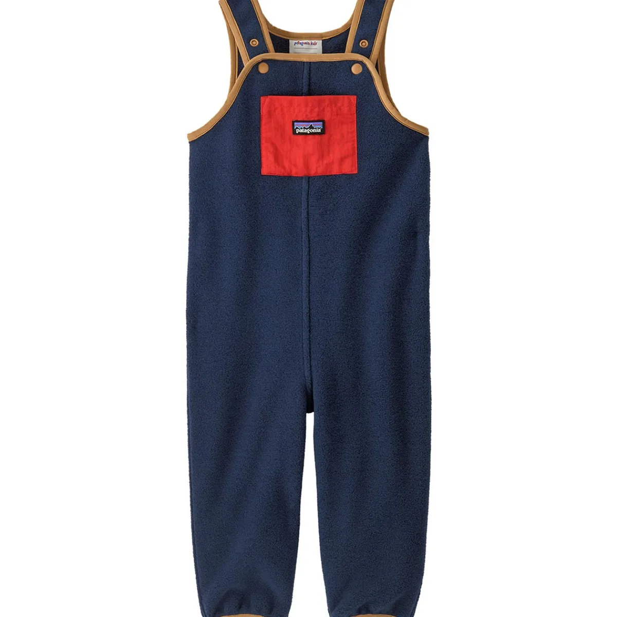 Patagonia Baby Synchilla Overalls kid's fleece overalls New Navy w/Madder Red Best
