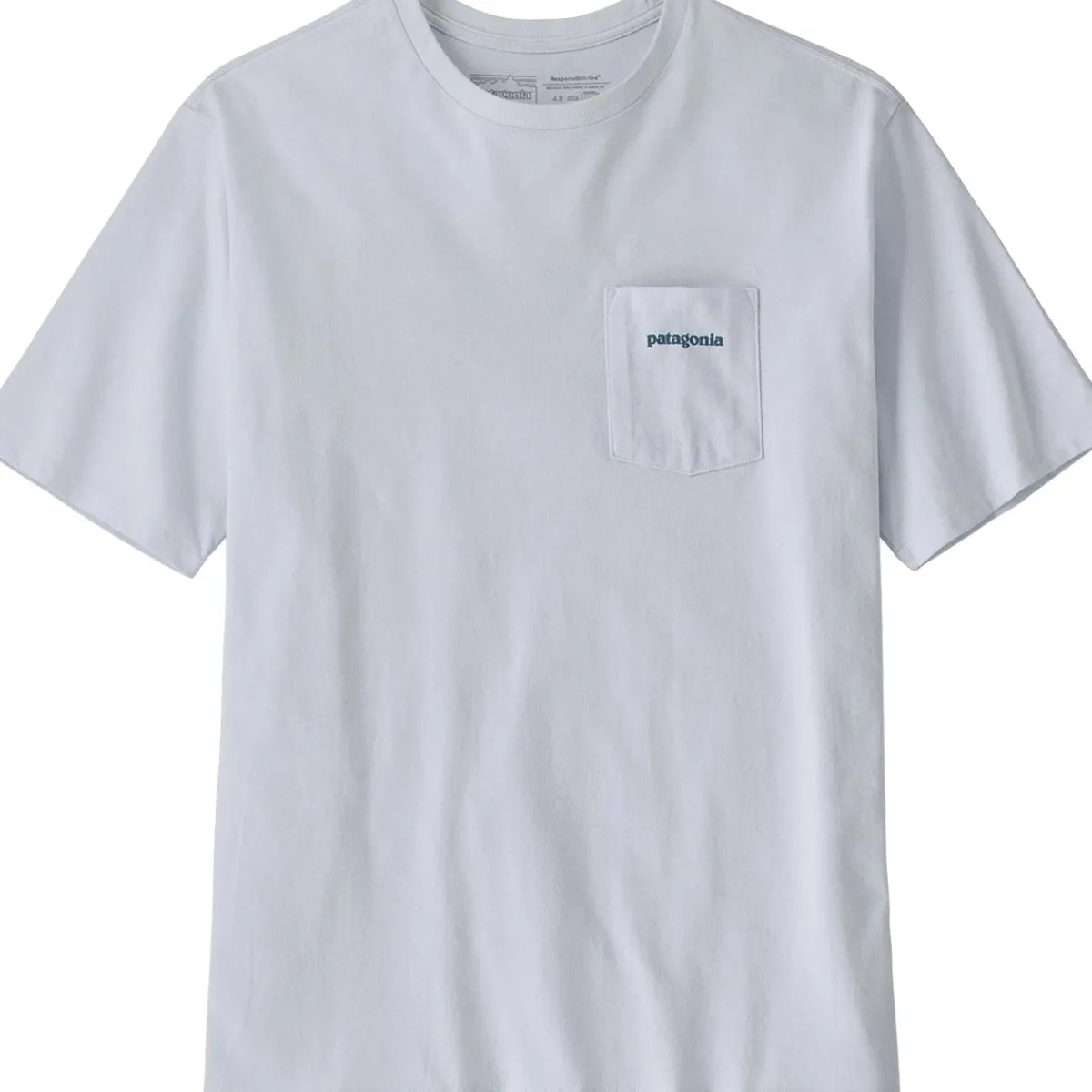 Patagonia M's Boardshort Logo Pocket Responsibili-Tee men's t-shirt White New