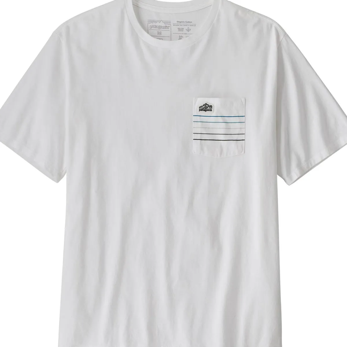 Patagonia M's Line Logo Ridge Stripe Organic Pocket T-Shirt Men's t-shirt Clearance