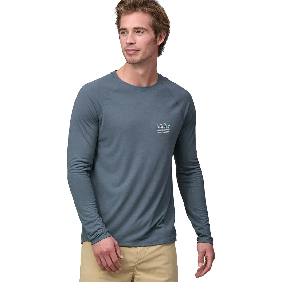 Patagonia M's Long-Sleeved Cap Cool Trail Graphic Shirt men's long sleeved t-shirt Unity Fitz: Utility Blue Discount