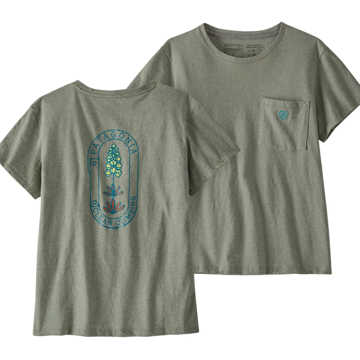 Patagonia W's Clean Climb Bloom Pocket Responsibili-Tee Women's T-Shirt Store