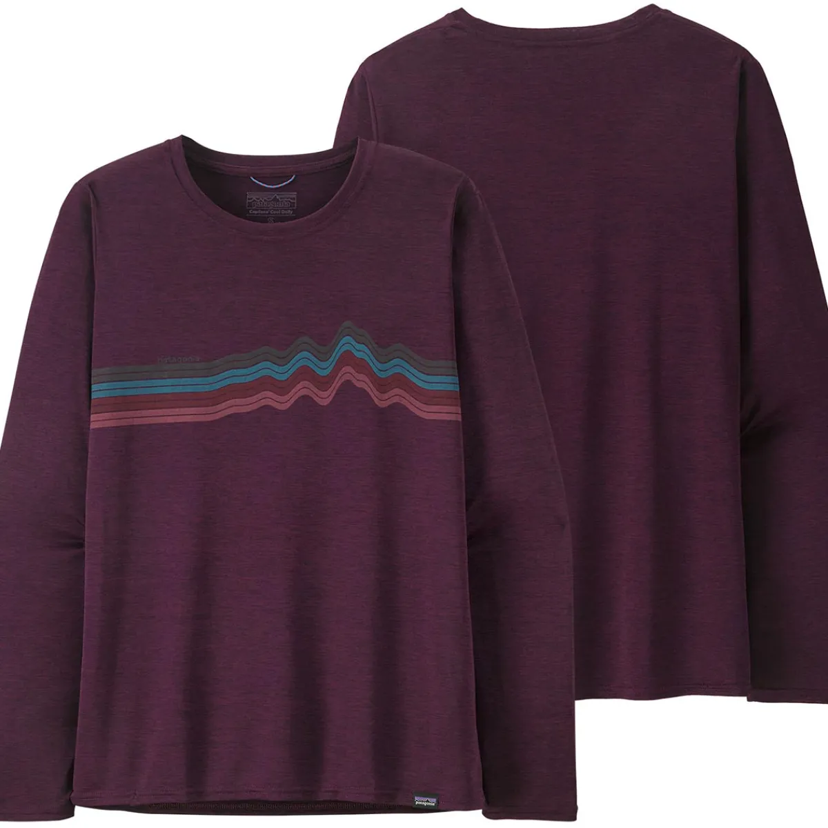 Patagonia W's L / S Capilene Cool Daily Graphic Shirt women's long-sleeved t-shirt 73 Skyline: Light Plume Grey X-Dye Flash Sale