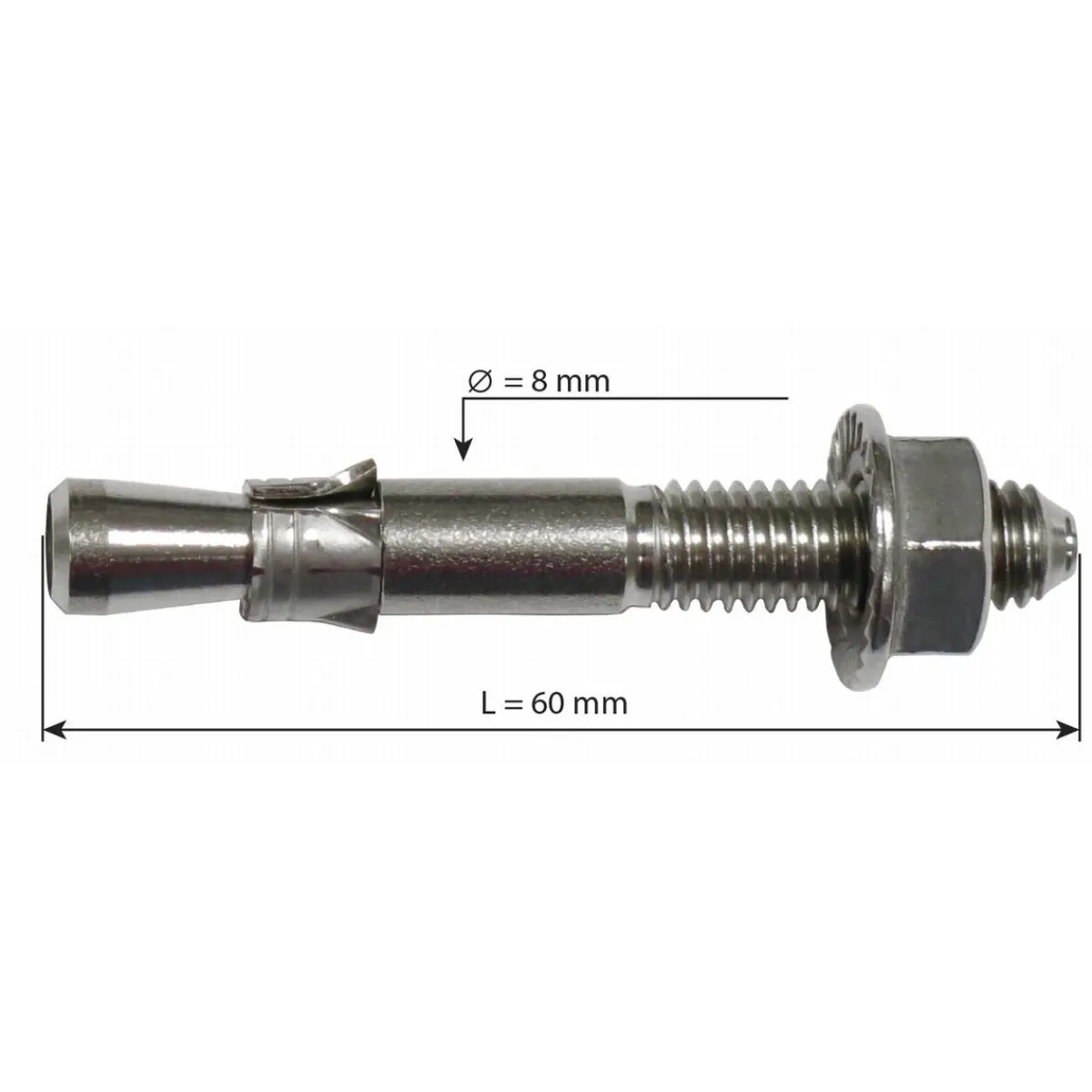Raumer Hang Fix inox M8C expanding anchor bolt Ø8x60 mm Outlet