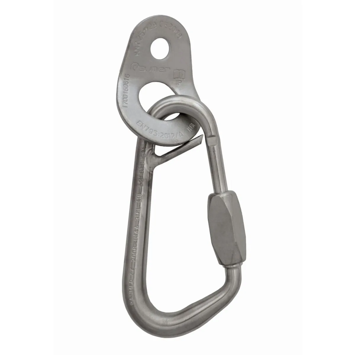 Raumer stainless steel hanger Wing Ø10 + carabiner Ring Safety 13 Clearance