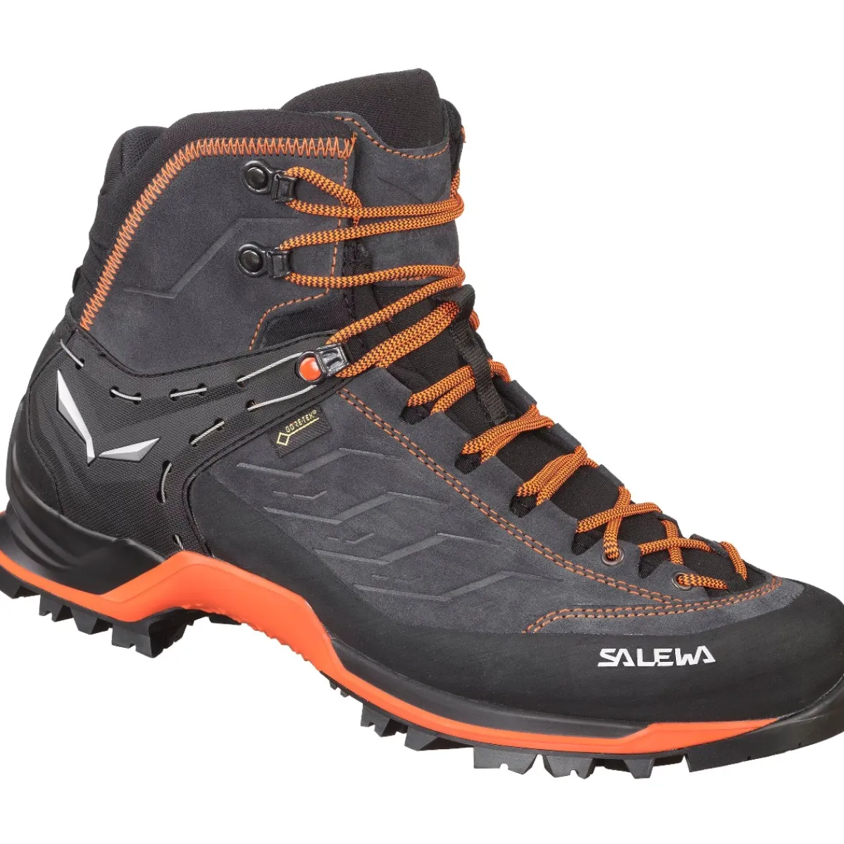 SALEWA M's Mountain Trainer Gore Tex men's trekking boots Asphalt Grey/Fluo Orange Sale