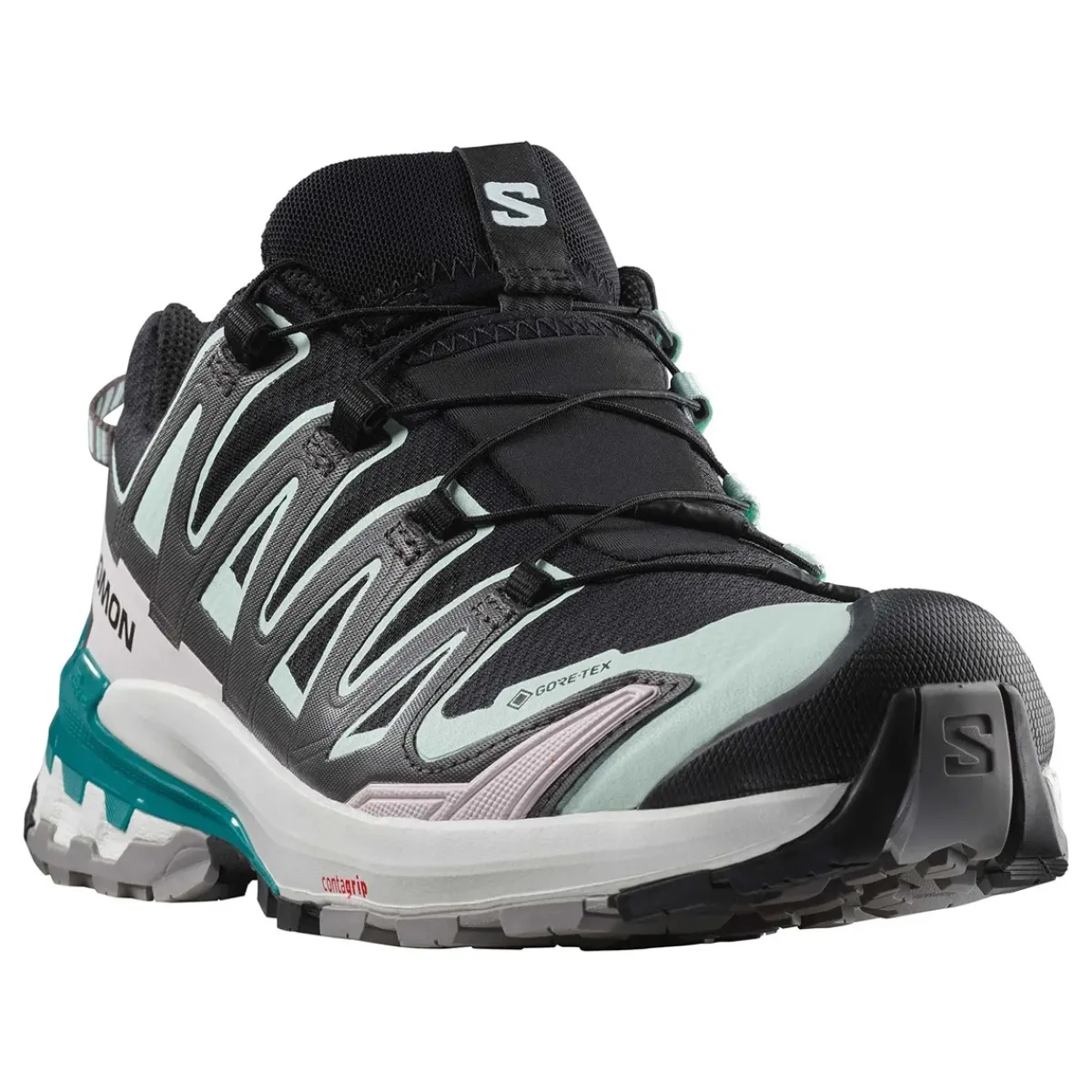 Salomon Shoes XA Pro 3D V9 GTX W trekking shoes Black/Bleached Aqua/Harbor Blue Outlet