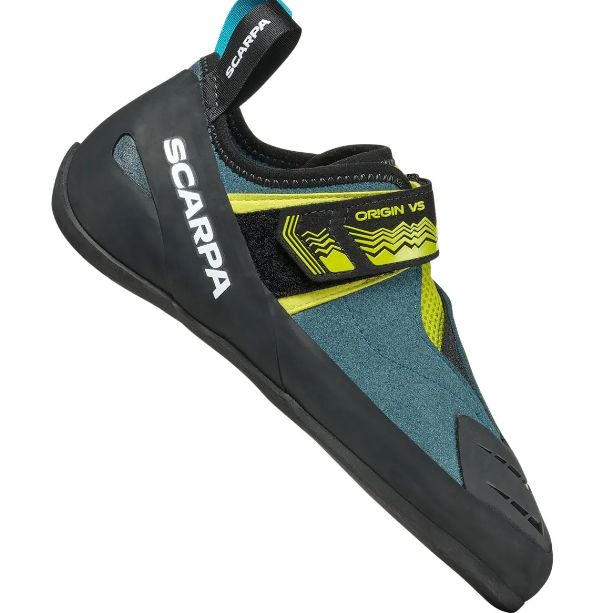 SCARPA Origin VS Petrol-Lime climbing shoes New