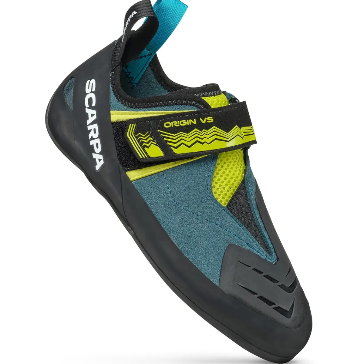 SCARPA Origin VS Petrol-Lime climbing shoes New